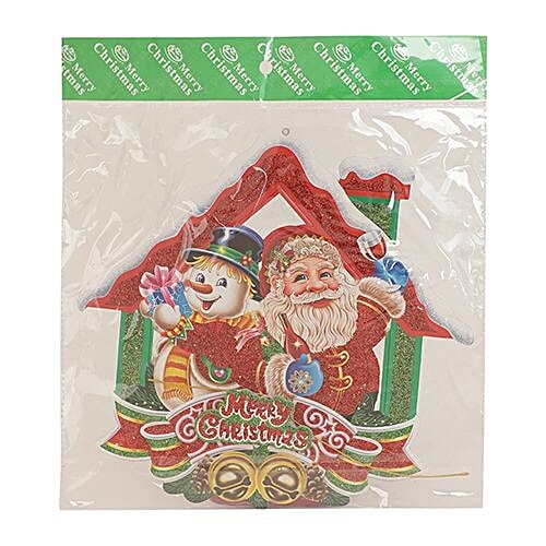 DP Christmas-Xmas Paper Hangable Santa Snowman Decoration - Multicolour, BB1126-5, 1 pc  