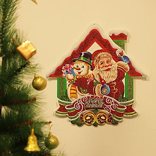 DP Christmas-Xmas Paper Hangable Santa Snowman Decoration - Multicolour, BB1126-5, 1 pc  