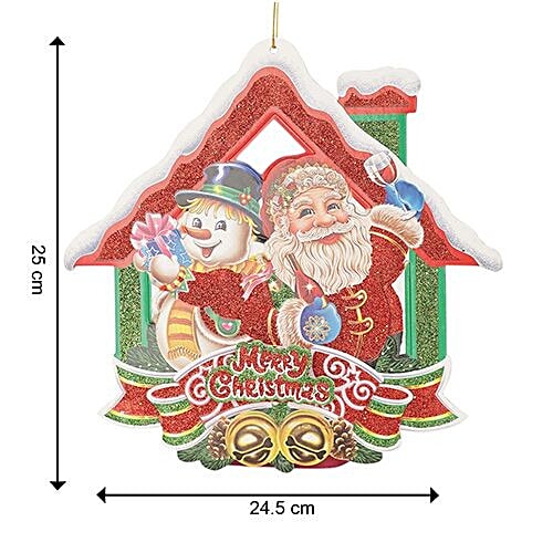 DP Christmas-Xmas Paper Hangable Santa Snowman Decoration - Multicolour, BB1126-5, 1 pc  