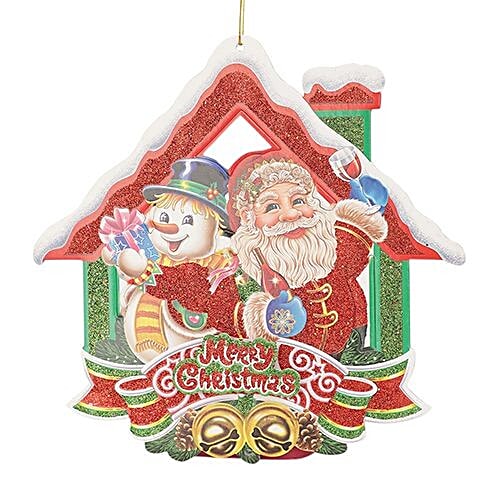 DP Christmas-Xmas Paper Hangable Santa Snowman Decoration - Multicolour, BB1126-5, 1 pc  