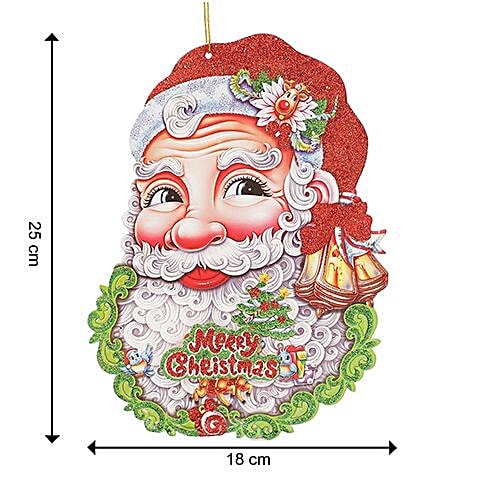 DP Christmas-Xmas Decorative Hangable Santa - Paper, Multicolour, BB1126-7, 1 pc  