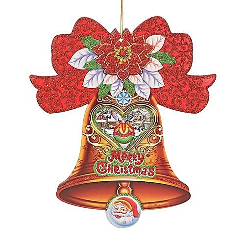 DP Christmas-Xmas Decorative Hangable Bell - Paper, Multicolour, BB1126-9, 1 pc  