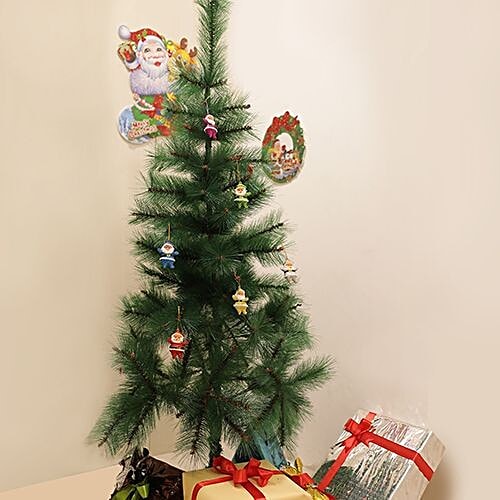 DP Christmas-Xmas Hangable Decorative Santas - Plastic, Multicoloured, BB1133 RD, 6 pcs  