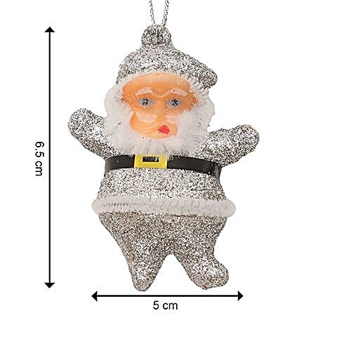 DP Christmas-Xmas Hangable Decorative Santas - Plastic, Multicoloured, BB1133 RD, 6 pcs  