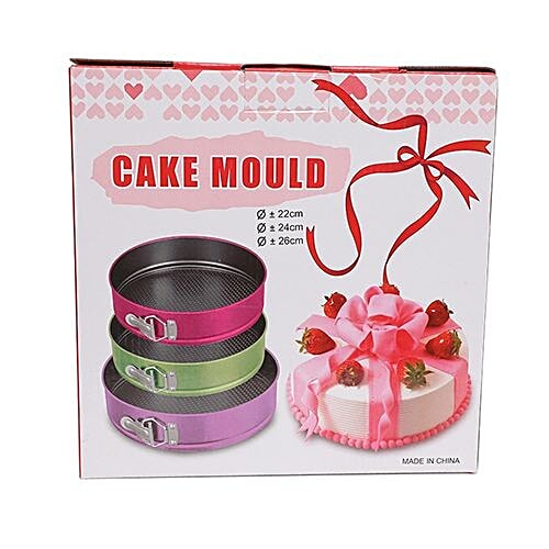 DP Cake-Chocolate Moulds - Metal, Grey, BB 1013 GRY, 3 pcs  