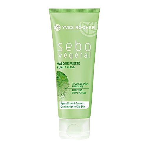 YVES ROCHER Sebo Vegetal Purity Mask - For Combination to Oily Skin, 75 ml  