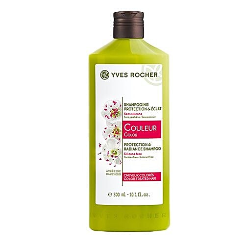 YVES ROCHER Couleur Color Protection & Radiance Shampoo - Aubepine, Hawthorn, Color Treated Hair, 300 ml  Paraben Free