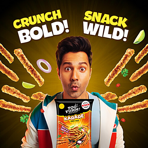 Too Yumm! Karare Munchy Masala Flavoured Baked Crisps, 70 g Zero Cholesterol