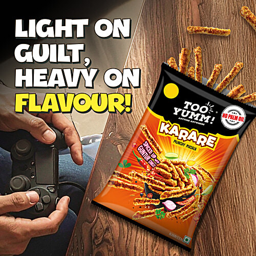 Too Yumm! Karare Munchy Masala Flavoured Baked Crisps, 70 g Zero Cholesterol
