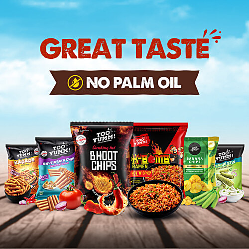 Too Yumm! Karare Munchy Masala Flavoured Baked Crisps, 70 g Zero Cholesterol