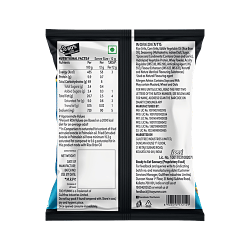 Too Yumm! Noodle Masala Karare, 70 g  Zero Cholesterol