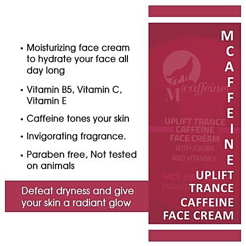 Buy MCaffeine Caffeine Face Cream With Vitamin E & Argan Oil, Paraben Free Online at Best