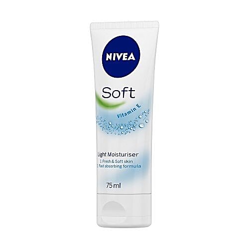 Nivea Soft Light Moisturiser - Vitamin E & Jojoba Oil, 75 ml Tube Fresh & Soft Skin