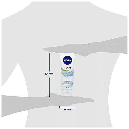 Nivea Soft Light Moisturiser - Vitamin E & Jojoba Oil, 75 ml Tube Fresh & Soft Skin
