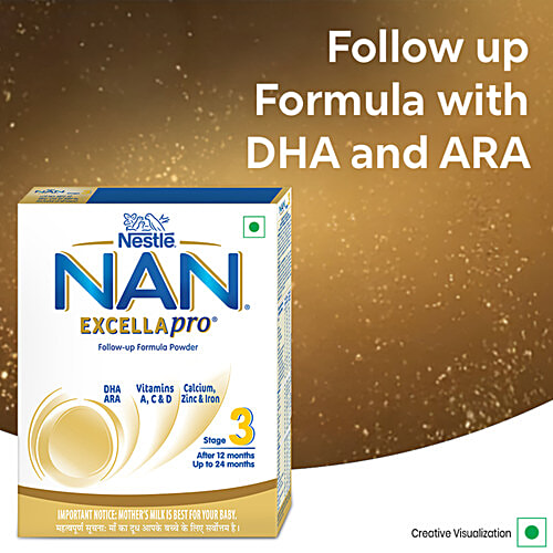 Nestle  Nan Excella Pro Follow-Up Formula - Stage 3, After 12 Months, 400 g Bag-In-Box 