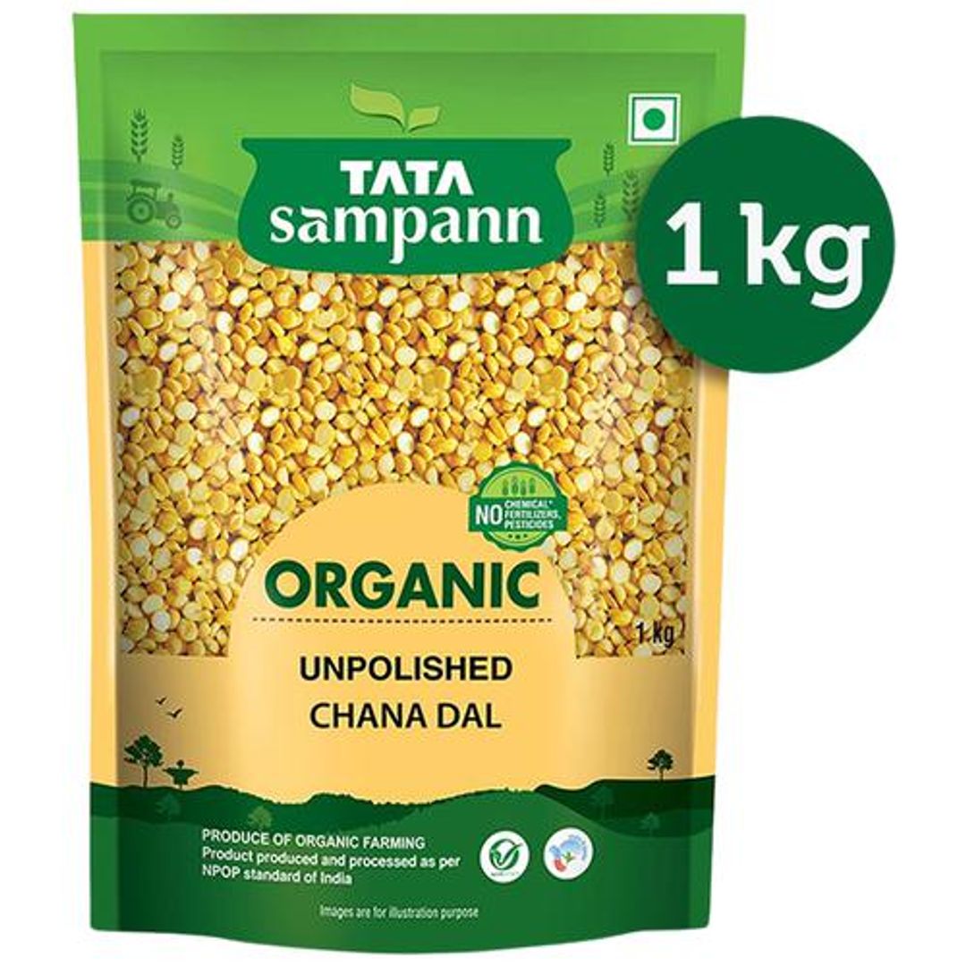 Tata Sampann Organic Chana Dal, 1 Kg 