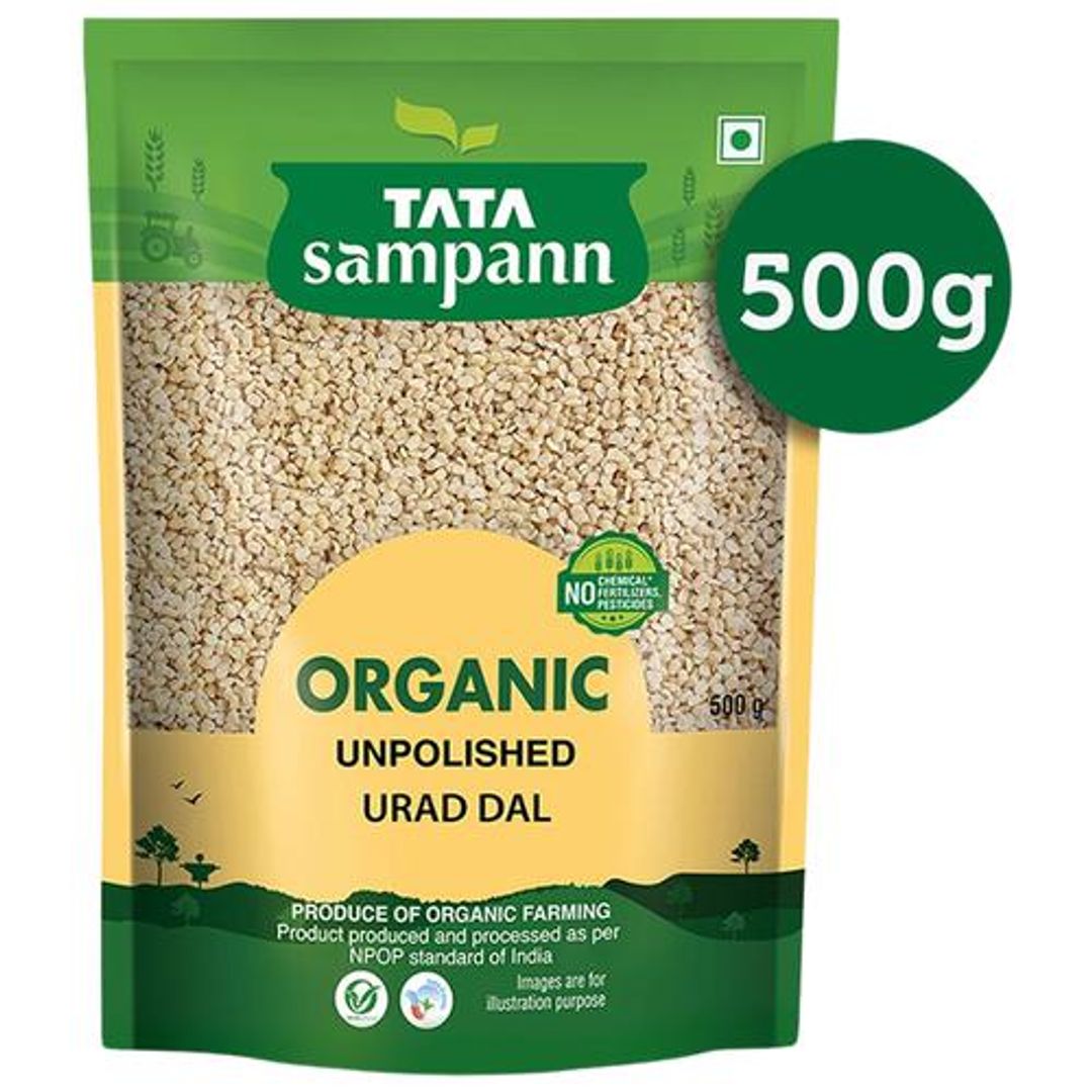 Tata Sampann OrganicÂ Urad Dal/Uddina Bele, 500 g 