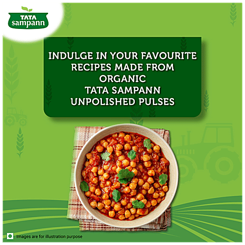 Tata Sampann Organic Unpolished Kabuli Chana, 500 g  No Chemicals, No Fertilizers, No Pesticides