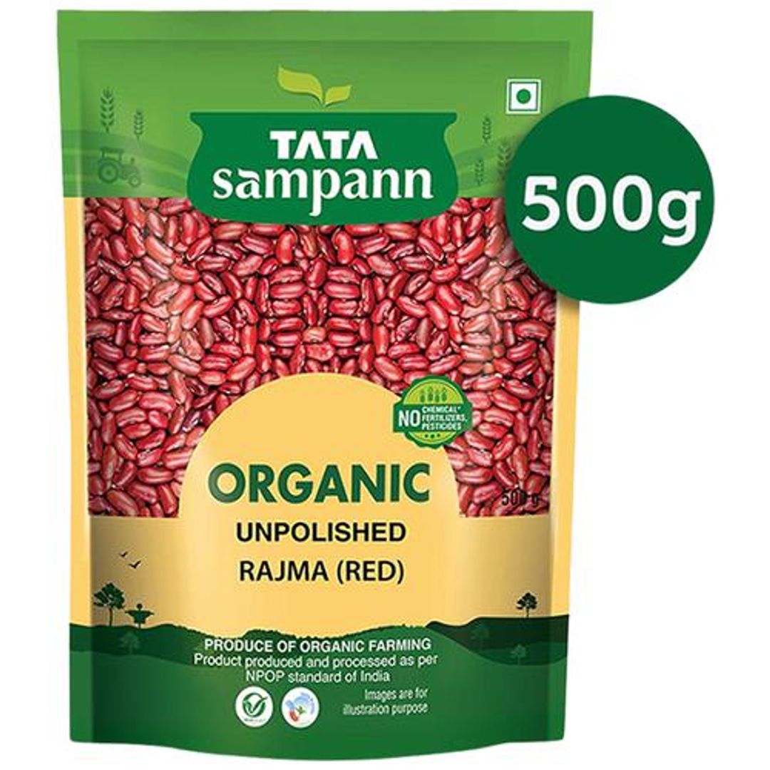 Tata Sampann OrganicÂ Rajma/Capparadavare - Red, 500 g 