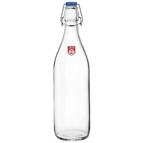 Treo Suzzan Glass Bottle With Blue Cap, 1 L  
