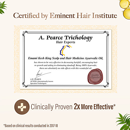 Kesh King Ayurvedic Hair Oil For New Hair Growth, Reduces Hairfall, Suitable For Men & Women, 200 ml Bottle Contains 21 Ayurvedic Herbs, With Bhringraja, Amla, Brahmi & 21 Natural Ingredients