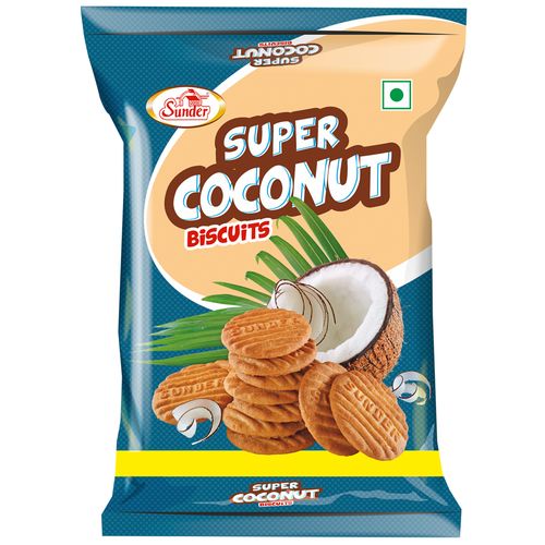 Sunder Super Coconut Biscuit, 400 g  Zero Trans Fatty Acids, Zero Cholesterol
