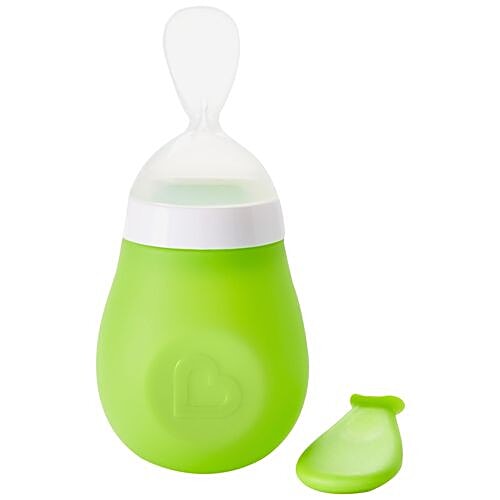 Munchkin Squeezy Baby Feeder Spoon - 4 m+, Green, 1 pc  BPA Free