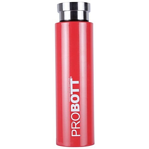 Buy Probott Stainless Steel Vacuum Bottle With Steel Cap Red Online