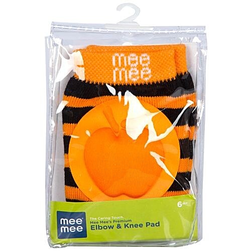 Mee Mee Soft Baby Knee/Elbow Pads - Orange, 1 pair  