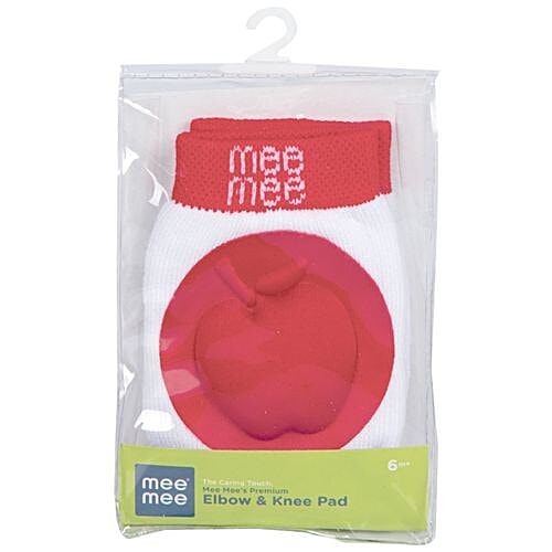 Mee Mee Soft Baby Knee/Elbow Pads - Red, 1 pair  