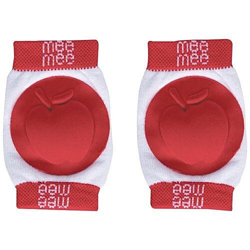 Mee Mee Soft Baby Knee/Elbow Pads - Red, 1 pair  