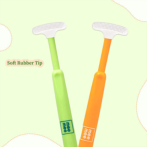 Mee Mee Tender Tongue Cleaner Brush - Green, 1 pc  BPA Free, Safe & Gentle