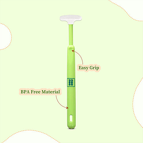 Mee Mee Tender Tongue Cleaner Brush - Green, 1 pc  BPA Free, Safe & Gentle