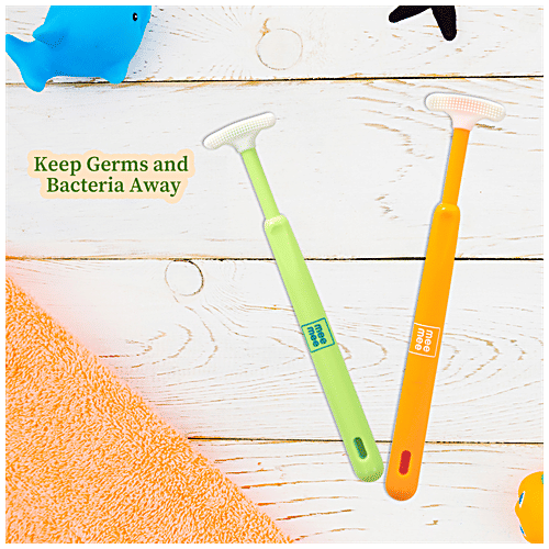 Mee Mee Tender Tongue Cleaner Brush - Green, 1 pc  BPA Free, Safe & Gentle