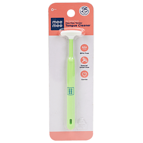 Mee Mee Tender Tongue Cleaner Brush - Green, 1 pc  BPA Free, Safe & Gentle