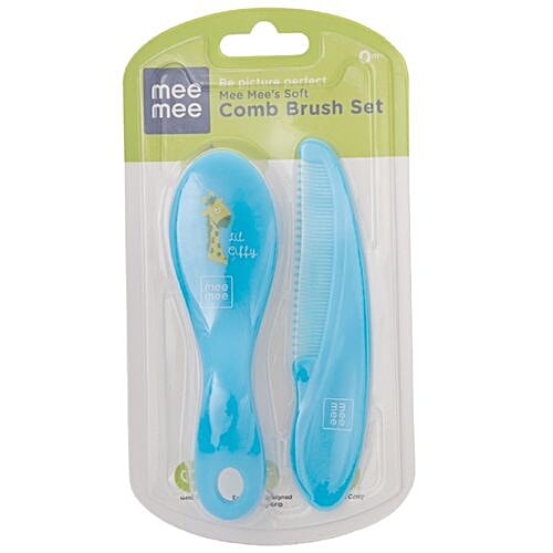Mee Mee Soft Comb Brush Set - Blue, 0.1 g  