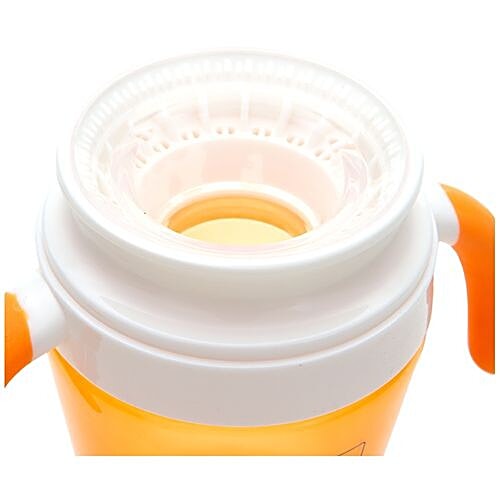 Mee Mee Easy Grip 360-Degree Trainer Sipper Cup - Orange, 240 ml  