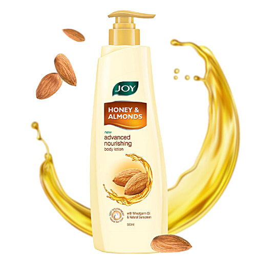 Joy Honey & Almonds Advanced Nourishing Body Lotion - With Wheatgerm Oil & Natural Screen, Deep Nourishment, 500 ml  Deep Nourishment
