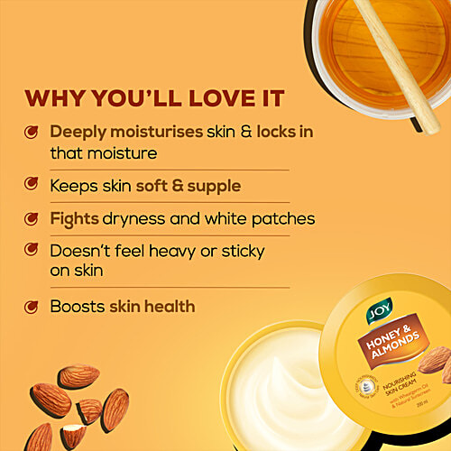 Joy Honey & Almonds Nourishing Skin Cream - With Wheatgerm Oil & Natural Screen, 500 ml  Deep Nourishment