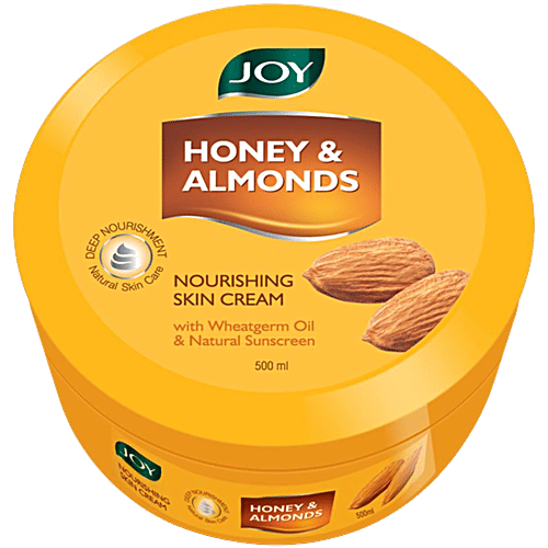 Joy Honey & Almonds Nourishing Skin Cream - With Wheatgerm Oil & Natural Screen, 500 ml  Deep Nourishment