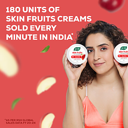 Joy Skin Fruits Moisturizing Skin Cream, 200 ml  Lightweight & Non Sticky