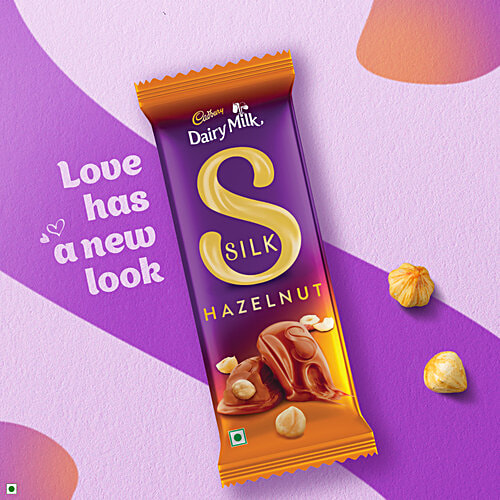 Cadbury Dairy Milk Silk Hazelnut Chocolate Bar, 134 g Sustainably Sourced Cocoa, Perfect Gift for Your Loved Ones, Delectable combination of Smooth/Velvety chocolate and crunch of Turkish hazelnuts