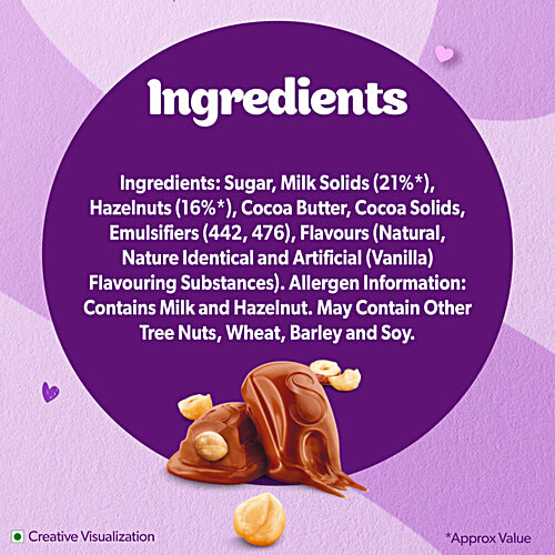 Cadbury Dairy Milk Silk Hazelnut Chocolate Bar, 54 g Sustainably Sourced Cocoa, Perfect Gift for Your Loved Ones, Delectable combination of Smooth/Velvety chocolate and crunch of Turkish hazelnuts