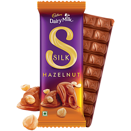 Cadbury Dairy Milk Silk Hazelnut Chocolate Bar, 54 g Sustainably Sourced Cocoa, Perfect Gift for Your Loved Ones, Delectable combination of Smooth/Velvety chocolate and crunch of Turkish hazelnuts