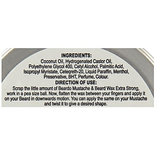 Beardo Beard & Mustache Wax - Extra Strong, 50 g  