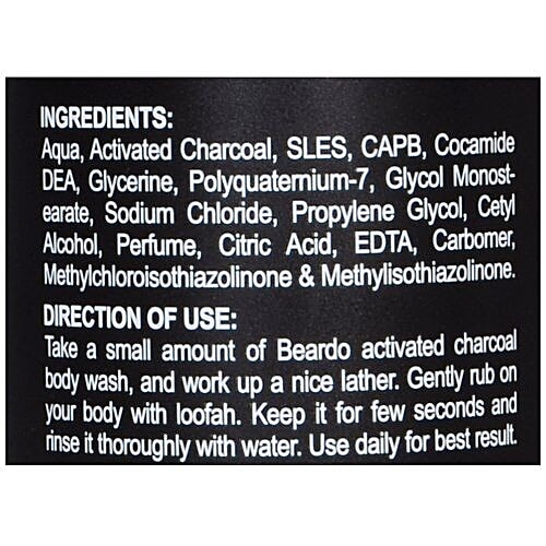 Beardo Activated Charcoal Bodywash, 200 ml  