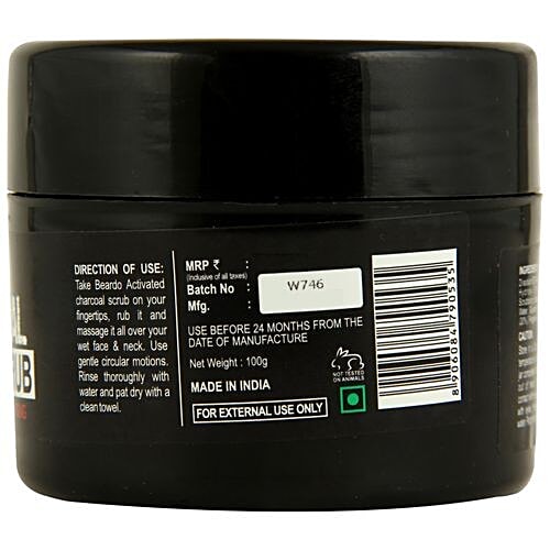 Beardo Activated Charcoal Facescrub, 100 g  