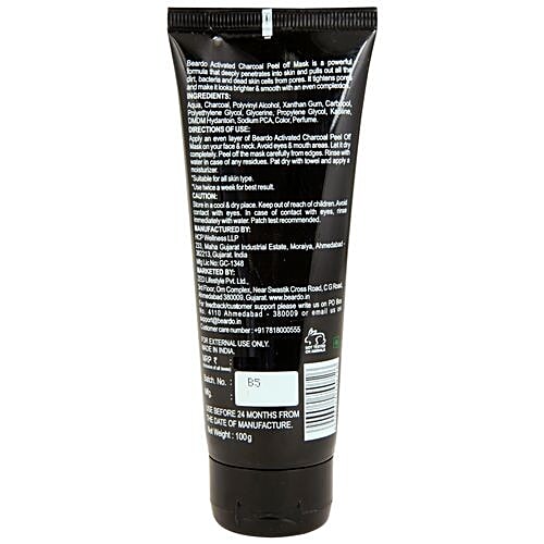 Beardo Activated Charcoal Peel Off Mask, 100 g  