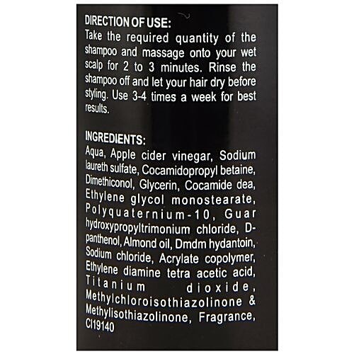 Beardo Apple Cider Vinegar Shampoo, 300 ml  Made with 100% Unrefined Apple Cider Vinegar