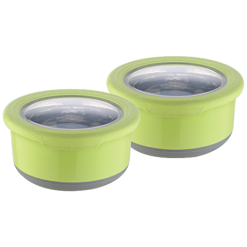 Joyo Steel Fusion Food Storage Stainless Steel Container - Assorted, 725 ml (Set of 2) Airtight & Leak Proof Performance